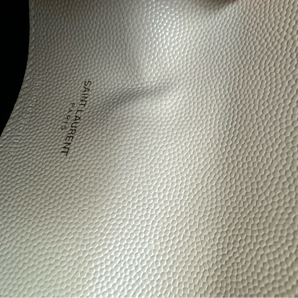 Yves Saint Laurent Cassandre Envelope Chain Wallet in Dark Beige - Picture 7 of 9